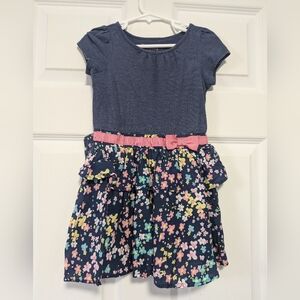 Cherokee Blue and Pink Casual Sundress Crew Neck